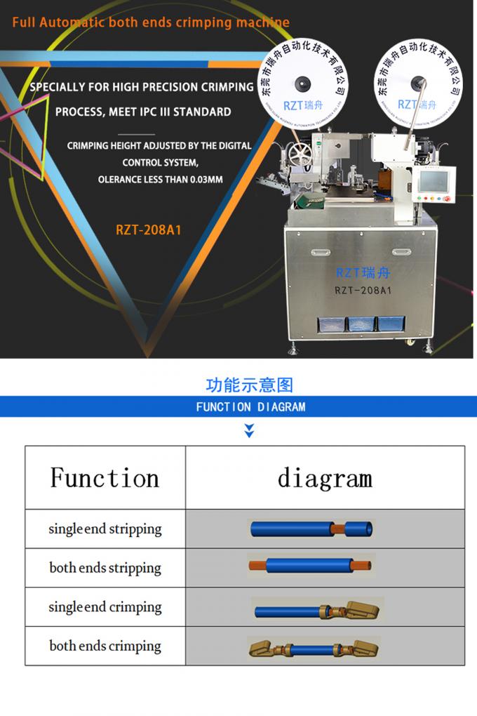 Durable Wire Stripping And Crimping Machine English Language Supported